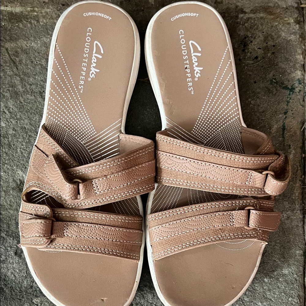 Clarks Women's Brown Slide Sandals